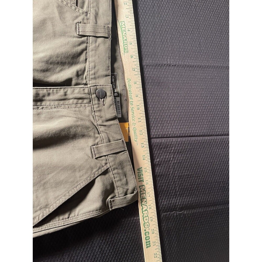Carhartt Relaxed Fit Cargo Shorts 34 Brown Cotton Canvas Work Utility 0495 - Picture 8 of 8